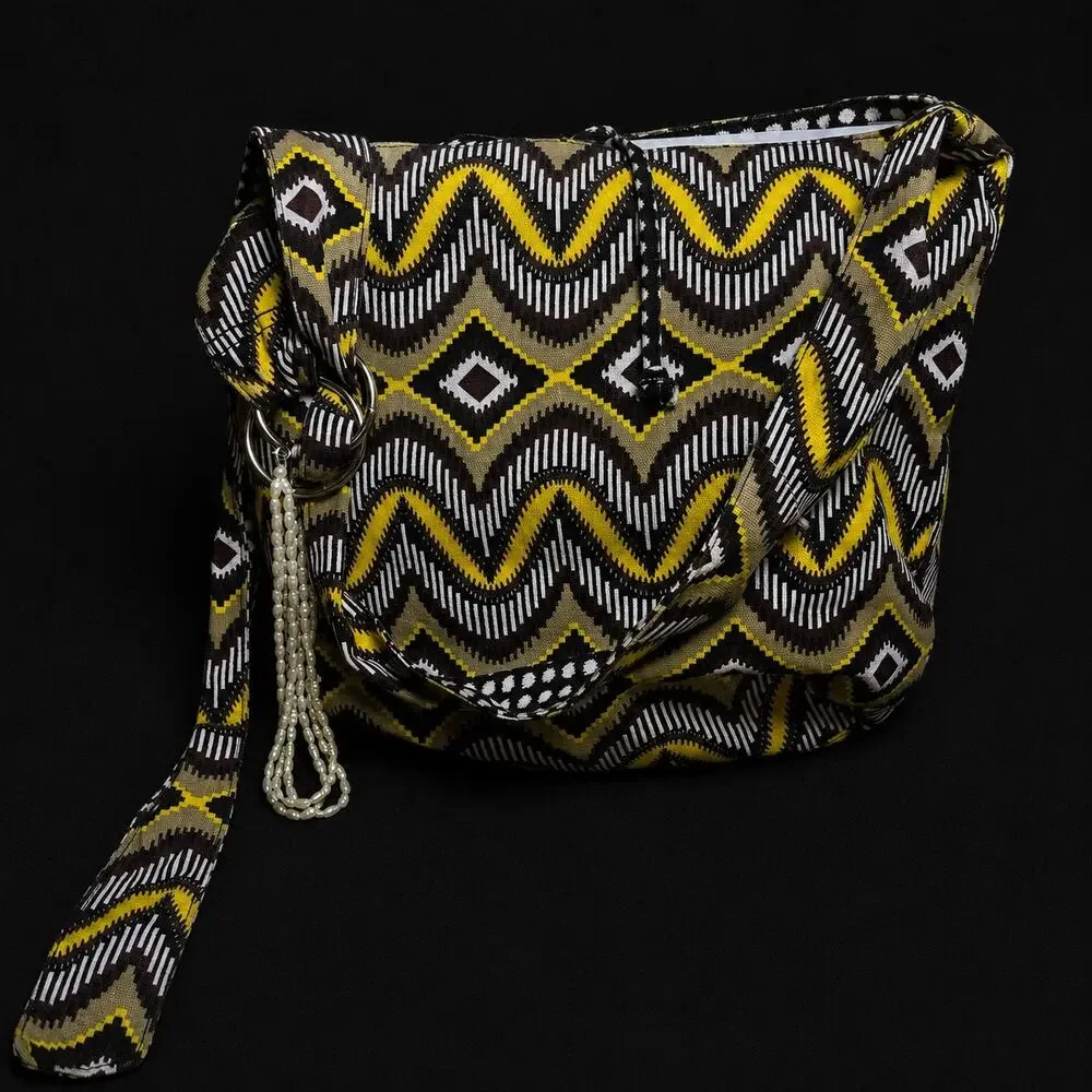 Yellow Chevron Pattern Reverse Bag - Picture 1 of 5